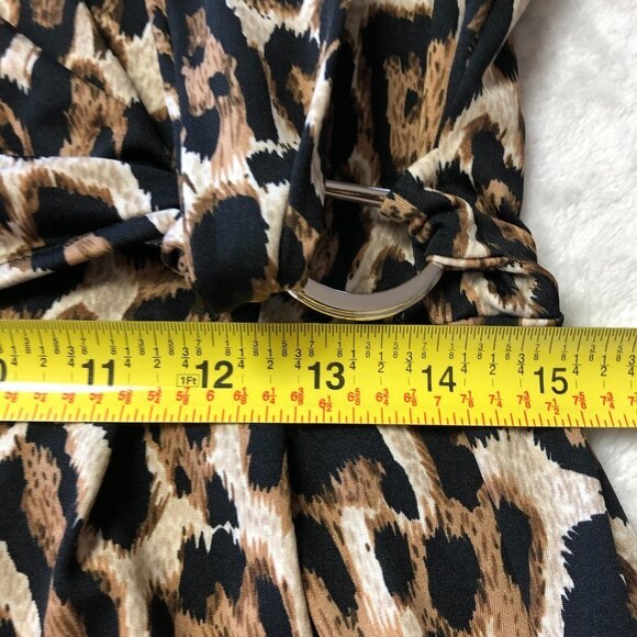 Leopard Animal Print Sleeveless Dress Size Large - Picture 9 of 12
